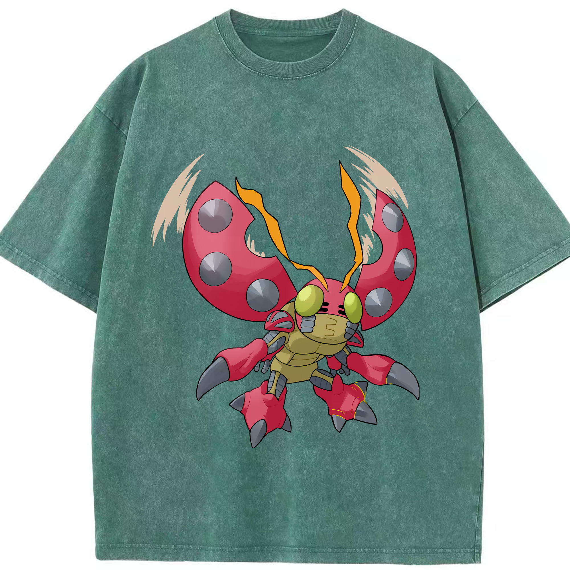 （画像用） Digimon デジタルモンスター/デジモン 綿100% ヴィンテージ風 半袖Tシャツ（フロントプリント）